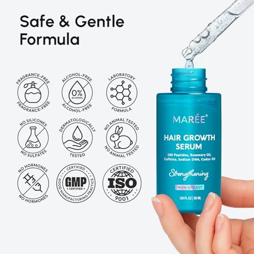MAREE Serum texture being applied demonstrates quick absorption and cooling feel.