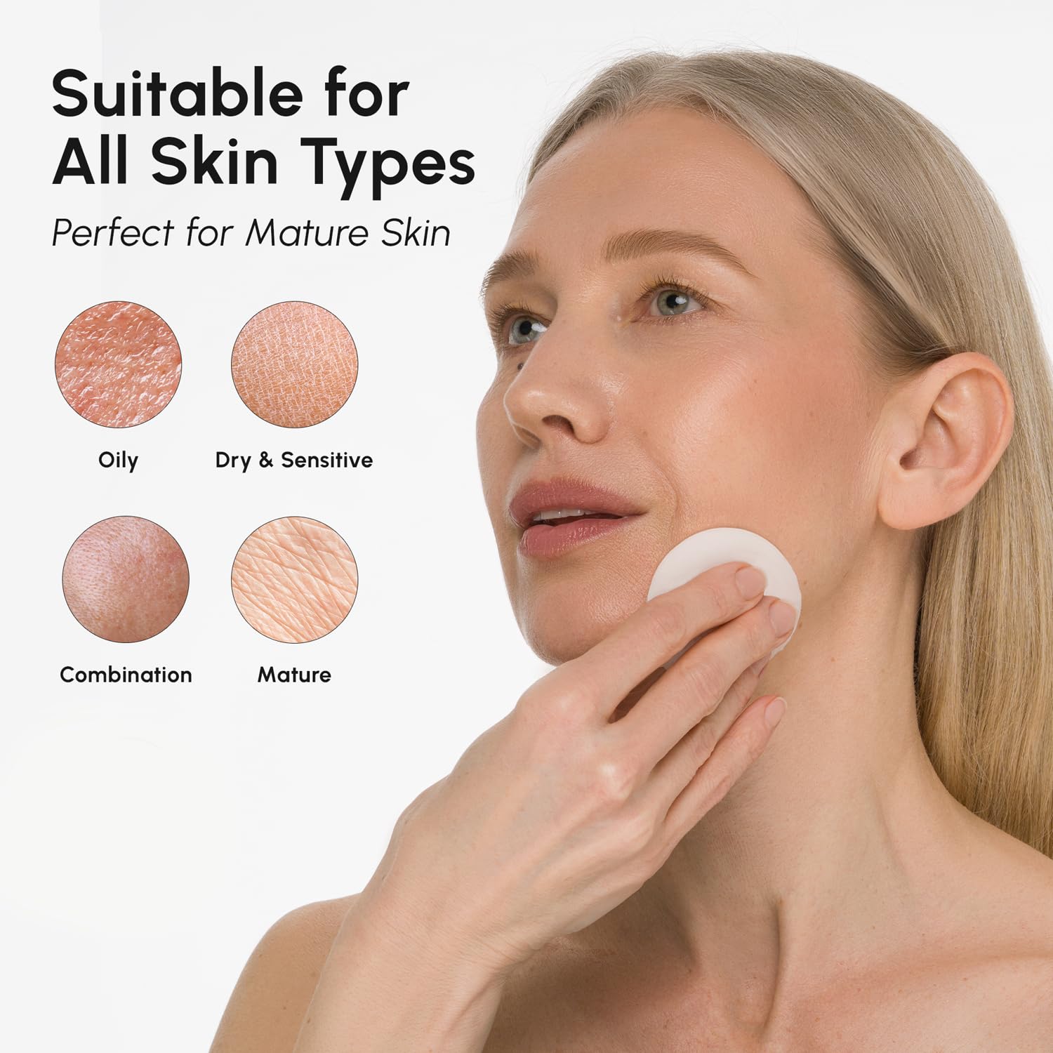 MAREE Hydrating toner pad supports skin barrier and firming feel.