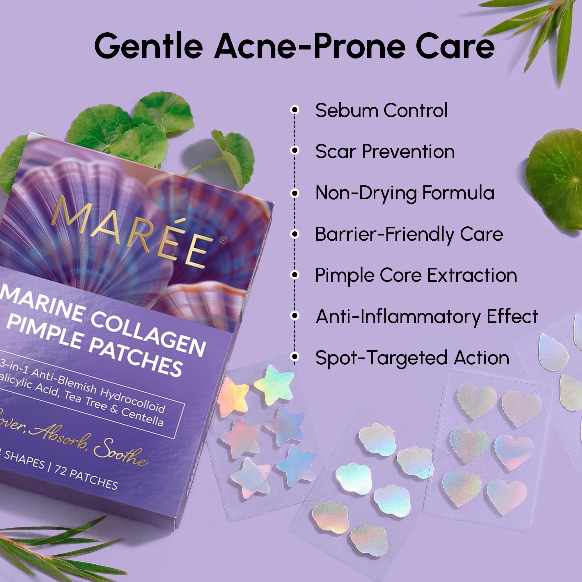 Centella Asiatica enriched patch for gentle skin comfort