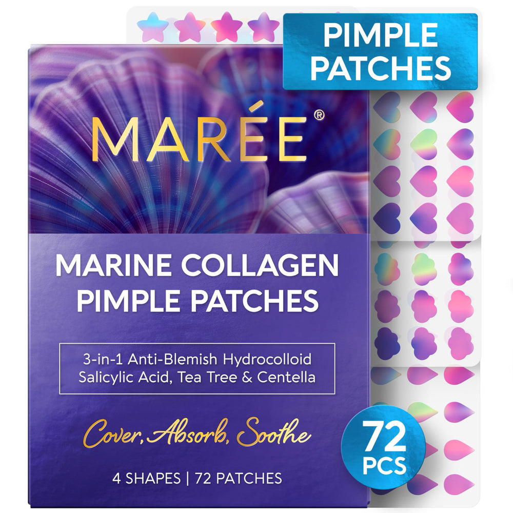 MAREE Star Pimple Patches star shapes on skin illustrating cute blemish care
