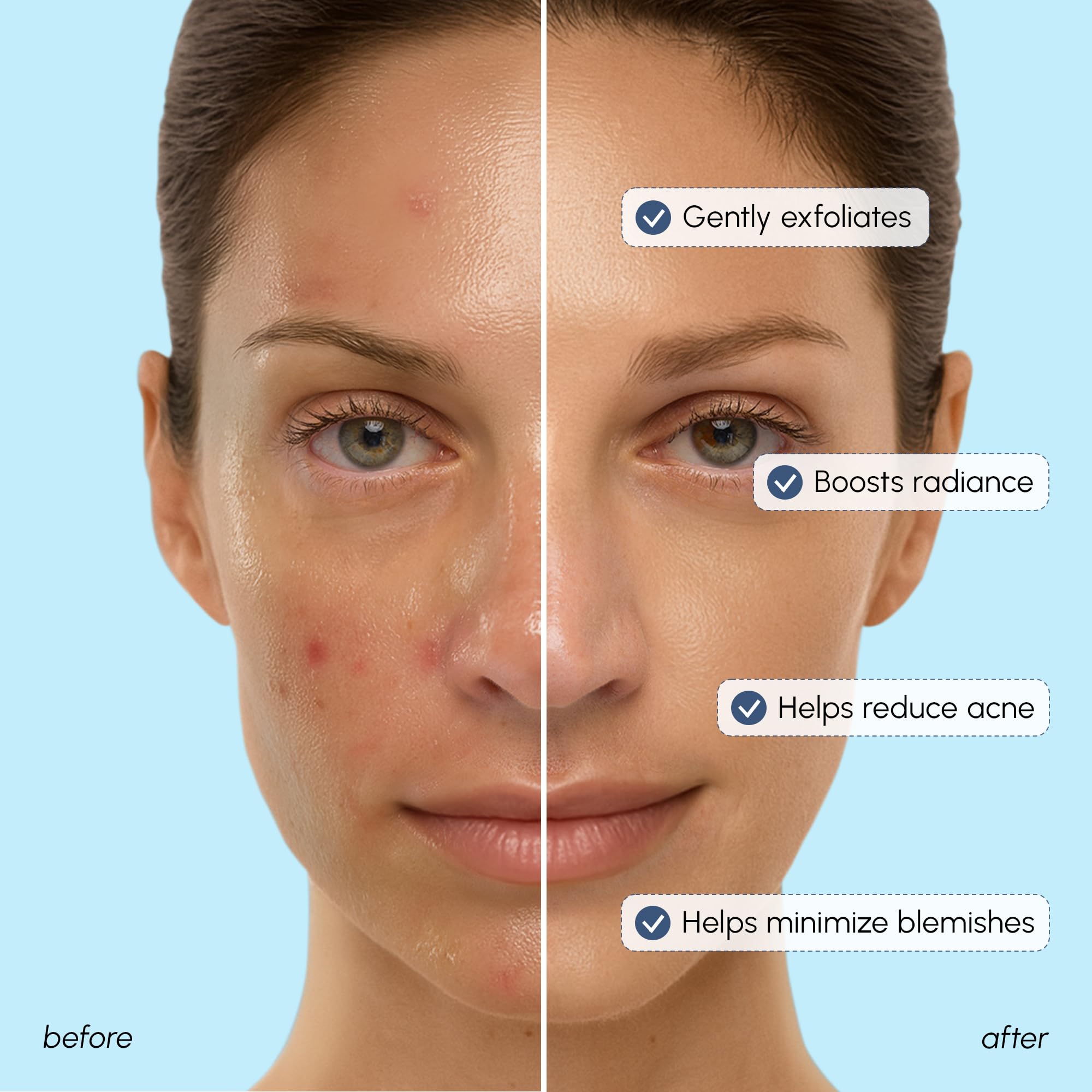 MAREE Toner being applied to cheek for gentle resurfacing