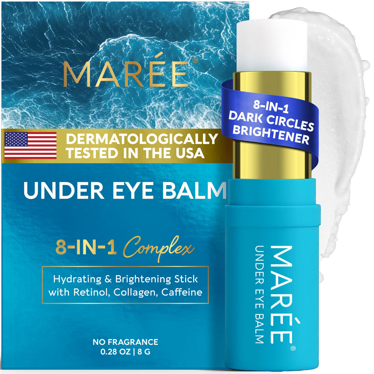 MAREE Under Eye Balm Stick hydrated and refreshed under-eye area