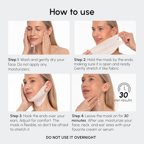 MAREE V Line Lifting Mask designed to target double chin area.