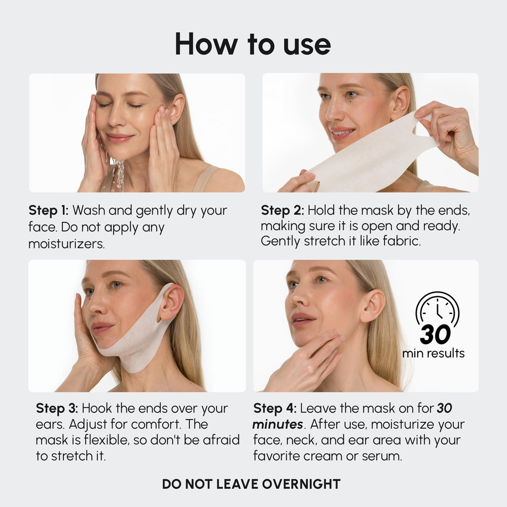 MAREE neck-lift-alternative concept illustrates a non-tape option for facial contour.