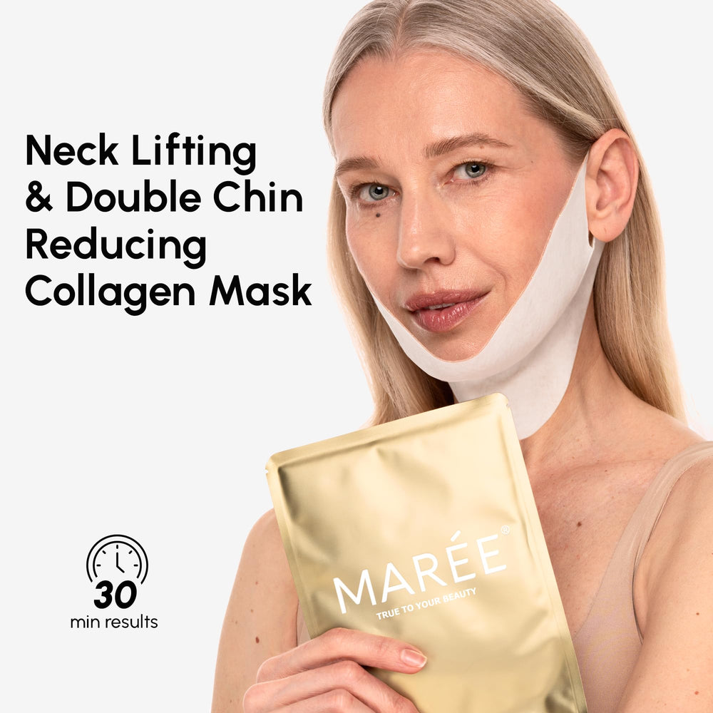 MAREE V Line Lifting Mask neck tightening effect during use.