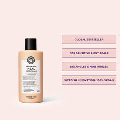 Aloe vera leaf emphasizes natural soothing ingredient inside the conditioner.