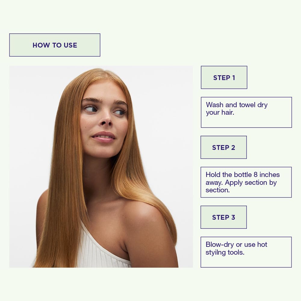 Maria Nila Cream Heat Spray applied to hair adds moisture and subtle shine