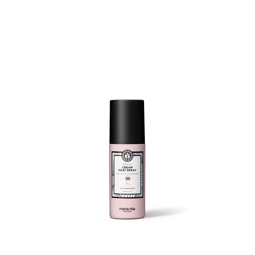 Maria Nila Cream Heat Spray bottle showing heat protection for styling sessions