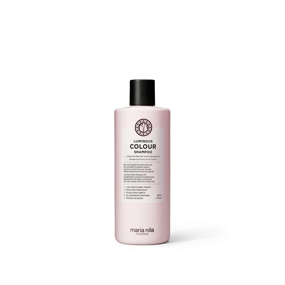 Maria Nila Luminous Colour Shampoo bottle front shows sleek color-care packaging