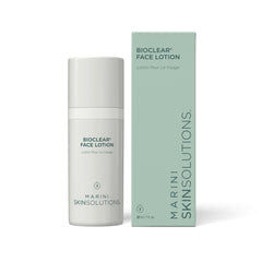 Marini SkinSolutions Bioclear Face Lotion bottle on a clean surface, promoting smoother, more luminous skin.