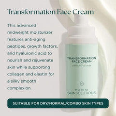 Closeup of Marini SkinSolutions Transformation Face Cream jar showing rich texture