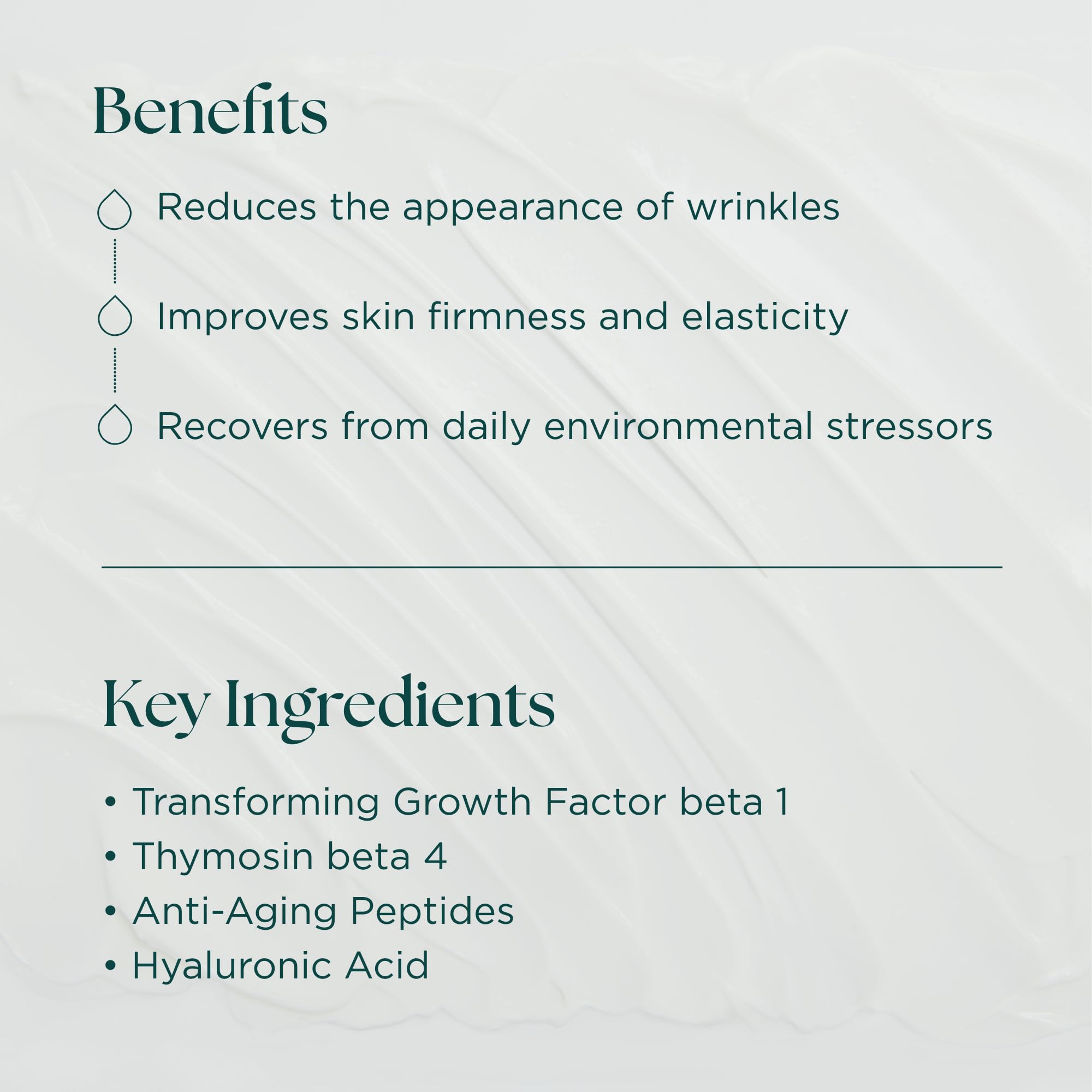 Marini SkinSolutions Transformation Face Cream label highlighting key ingredients and safety