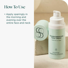 Packaging of Marini SkinSolutions Transformation Face Cream in premium skincare box
