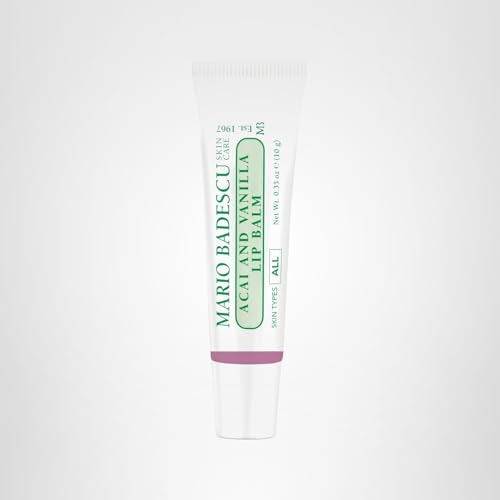 Vanilla aroma and berry flavor closeup for Mario Badescu lip balm