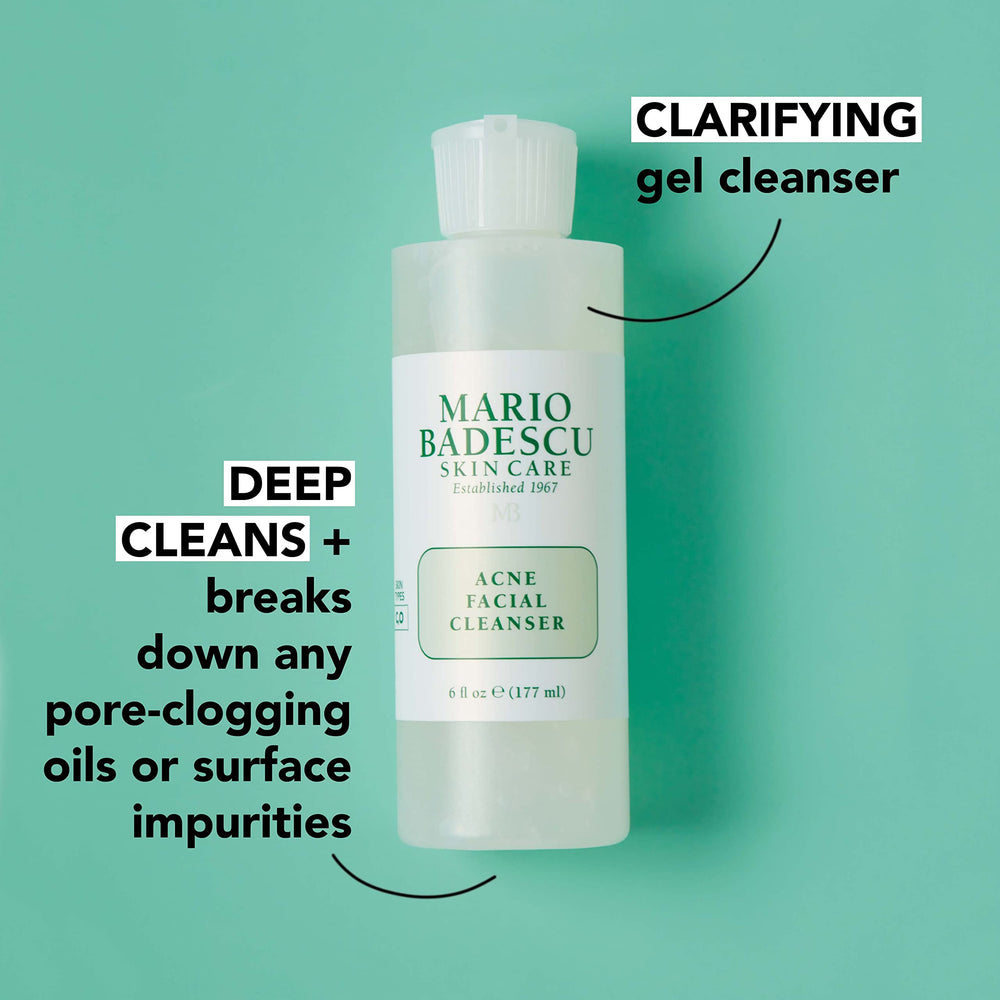Mario Badescu Acne Cleanser con ácido salicílico para limpieza profunda.