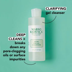 Mario Badescu Acne Cleanser con ácido salicílico para limpieza profunda.
