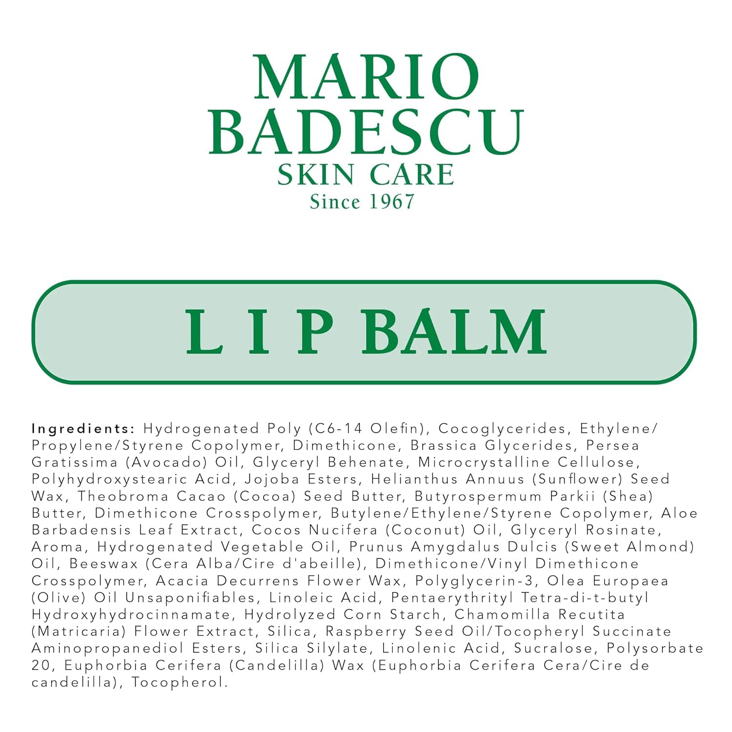 Aroma a menta del bálsamo labial Mario Badescu para una sensación refrescante