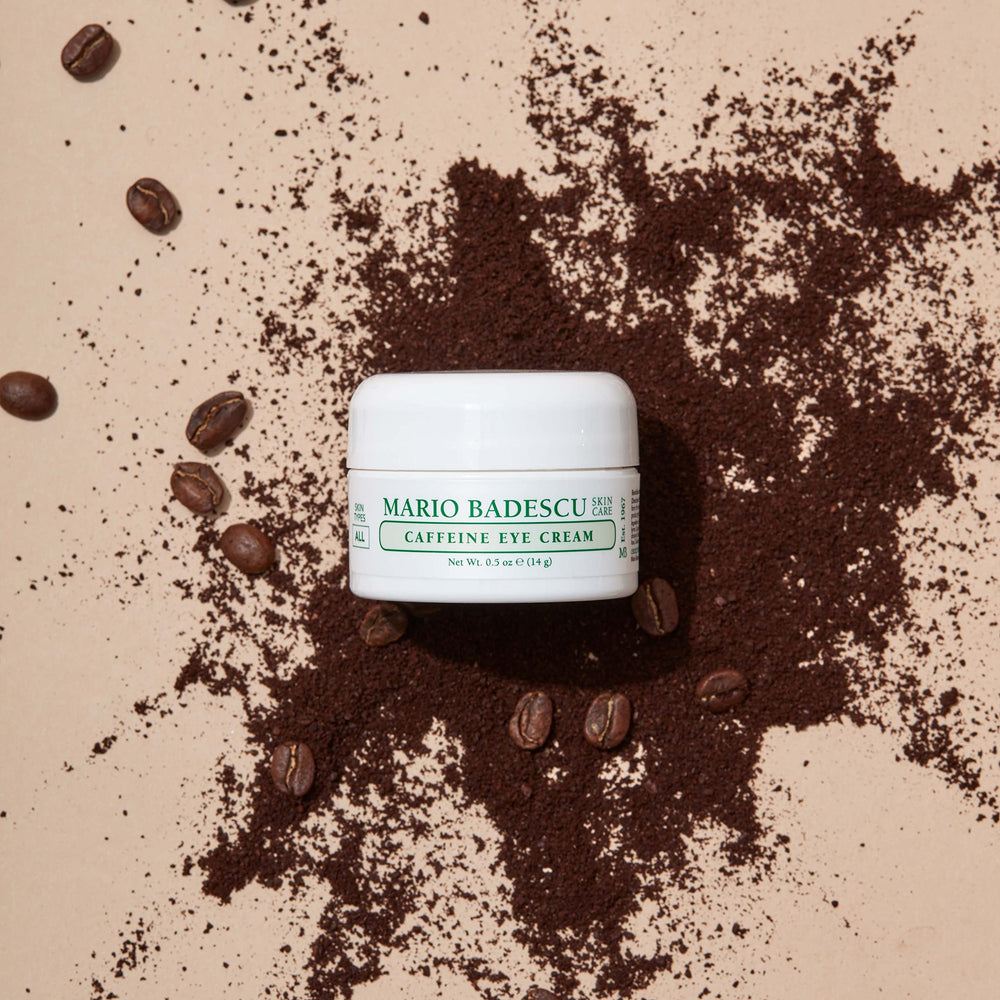 Mario Badescu caffeine eye cream helping de-puff look during busy days