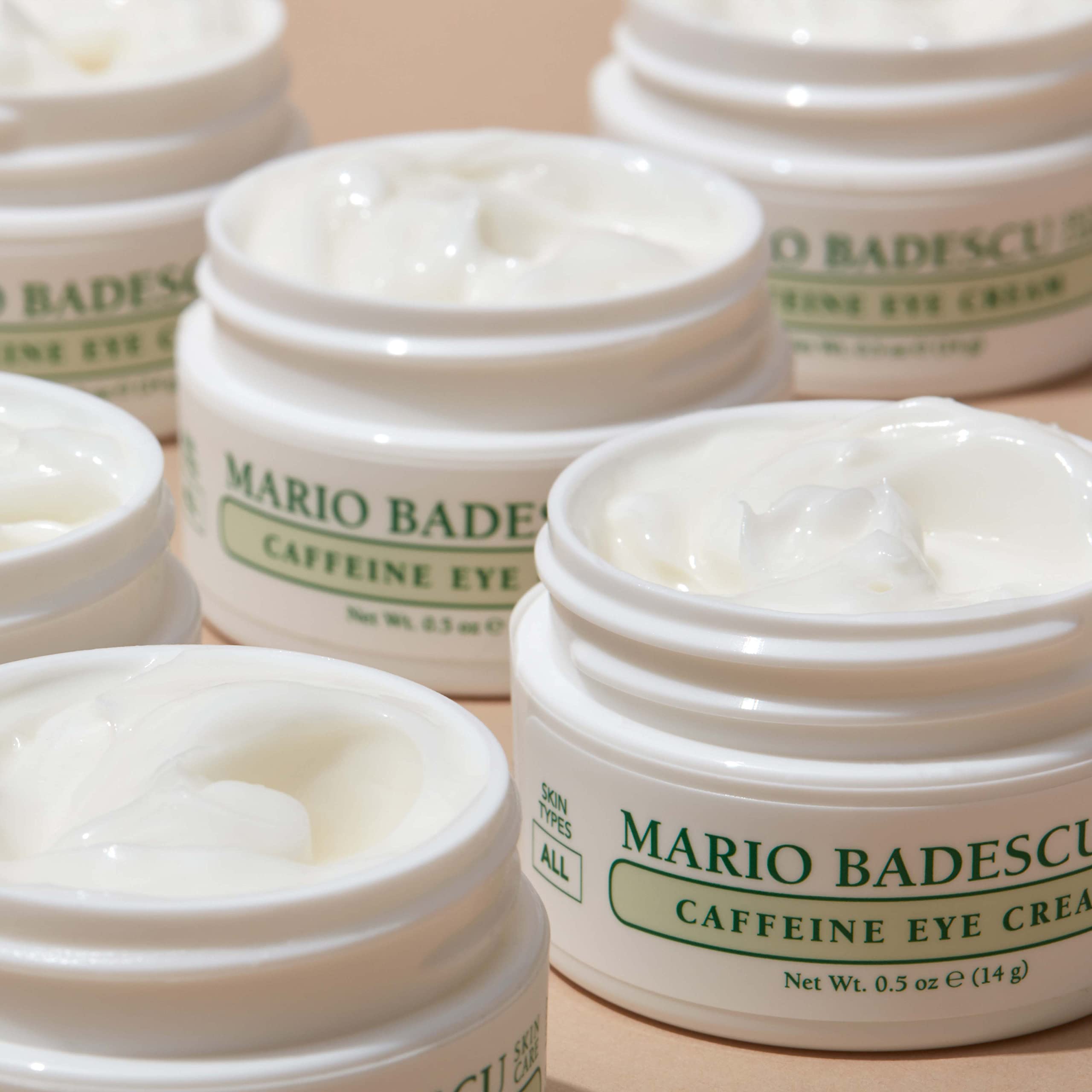 Mario Badescu caffeine eye cream highlighting sodium hyaluronate benefits for hydration