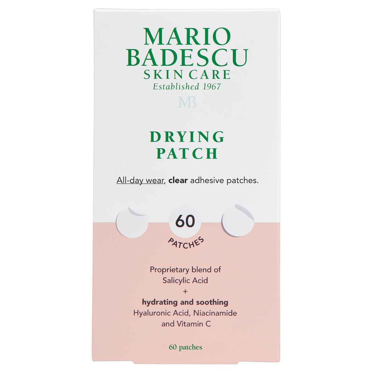 Parche Mario Badescu Drying Patch, parche claro para imperfecciones, uso diario discreto.