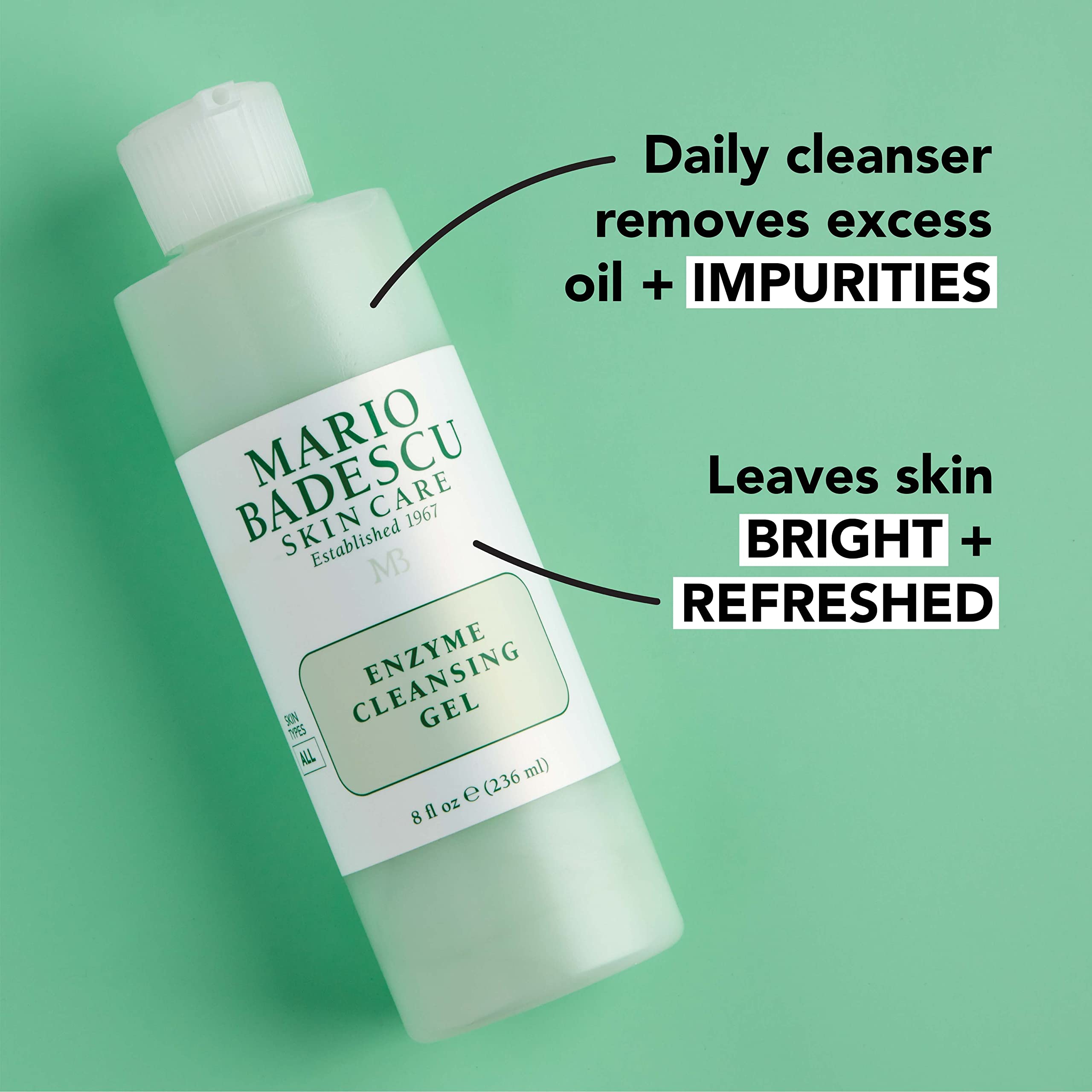 Mario Badescu Enzyme Cleansing Gel wet face massage for exfoliating cleansing