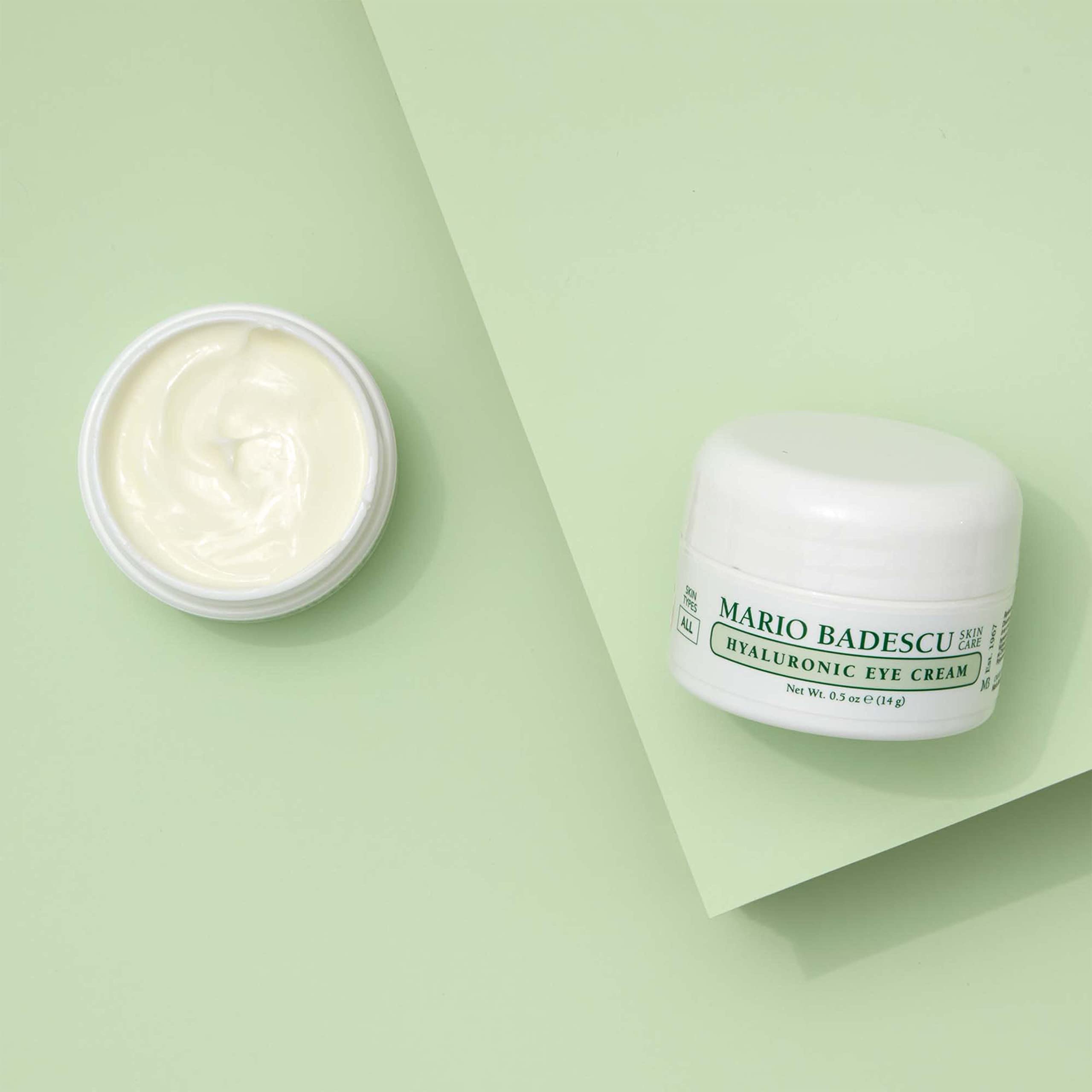 Mario Badescu eyebright brightening eye cream revives fatigued eyes during long days.