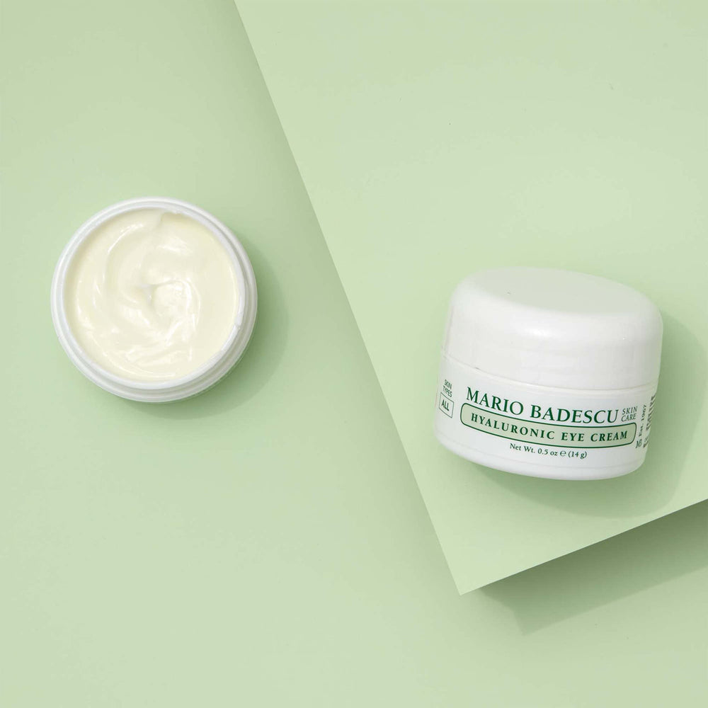 Mario Badescu eyebright brightening eye cream revives fatigued eyes during long days.