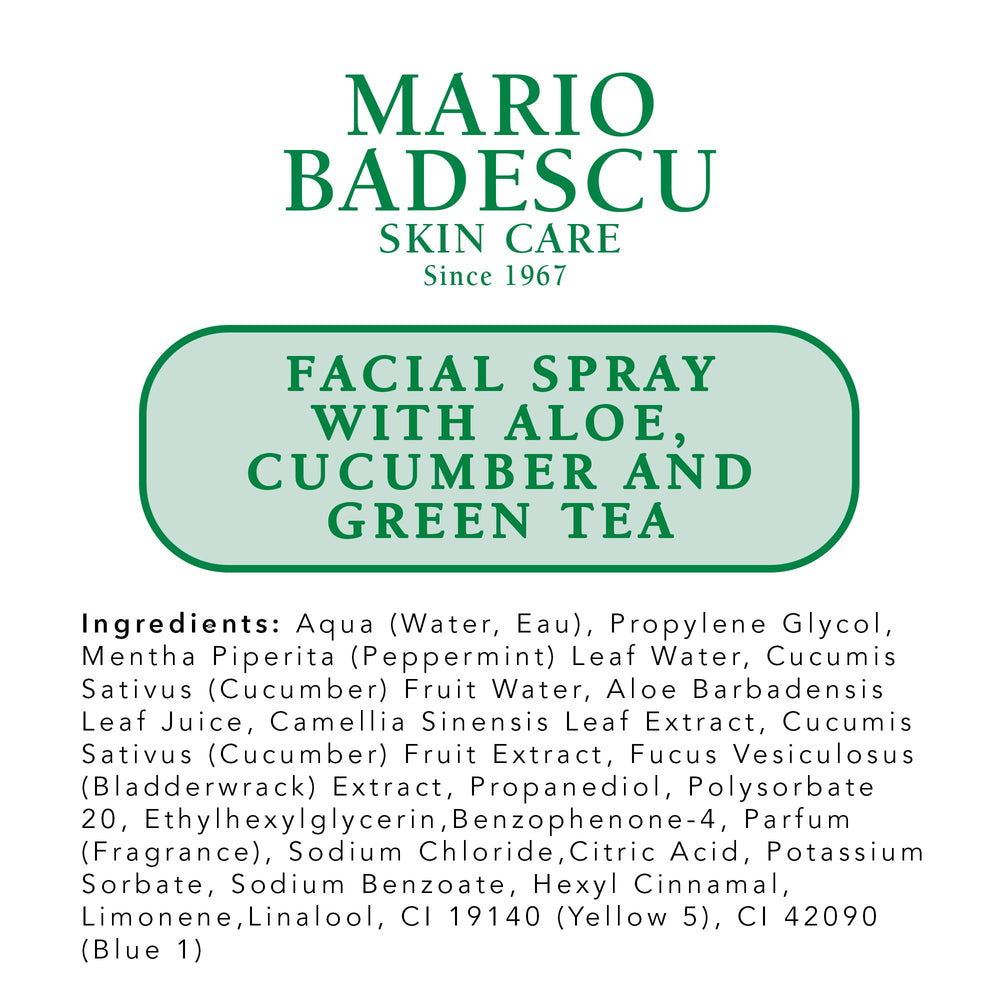 Mario Badescu cucumber aroma supports a cooling sensation