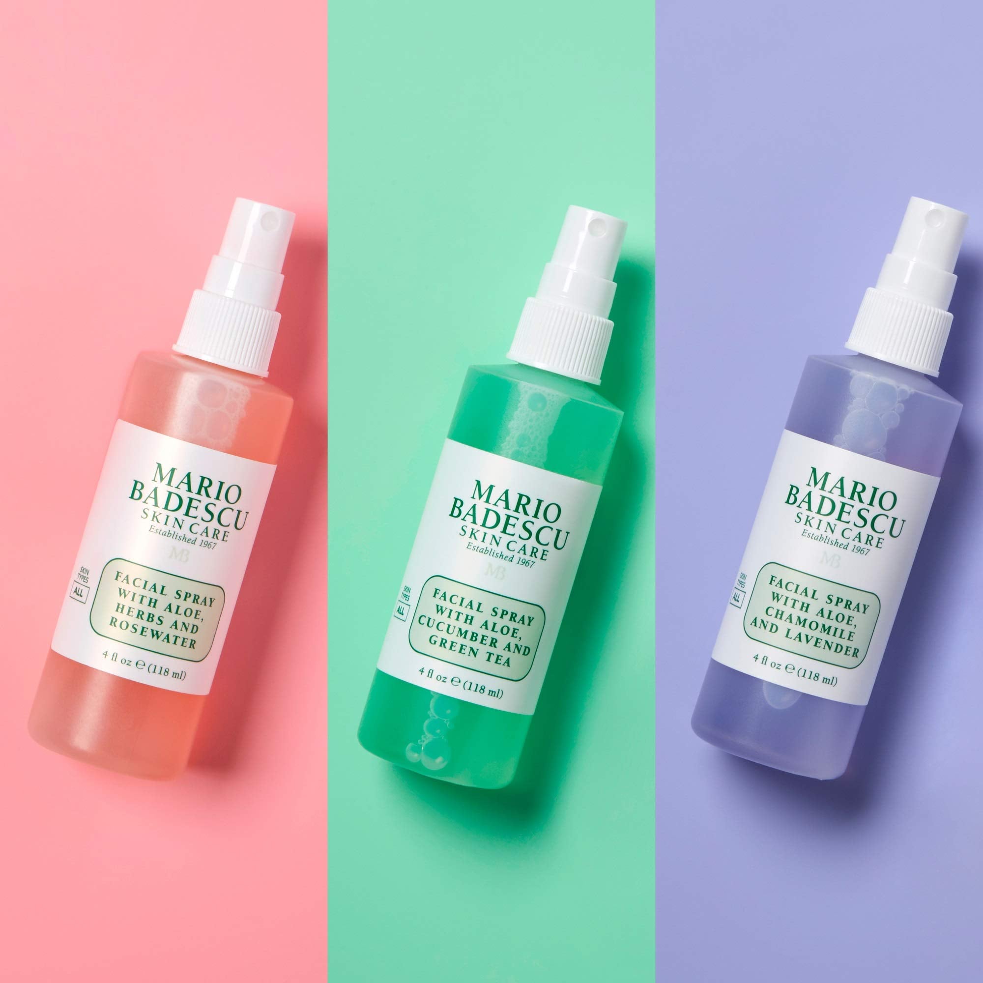 Mario Badescu rose mist bottle for midday pick-me-up.