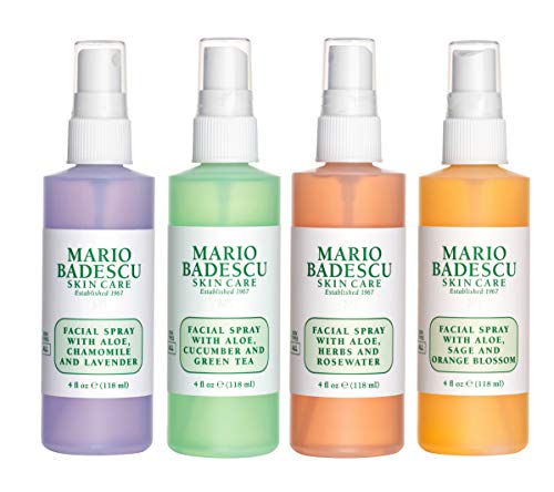 Mario Badescu final mist on skin provides a subtle radiant finish.