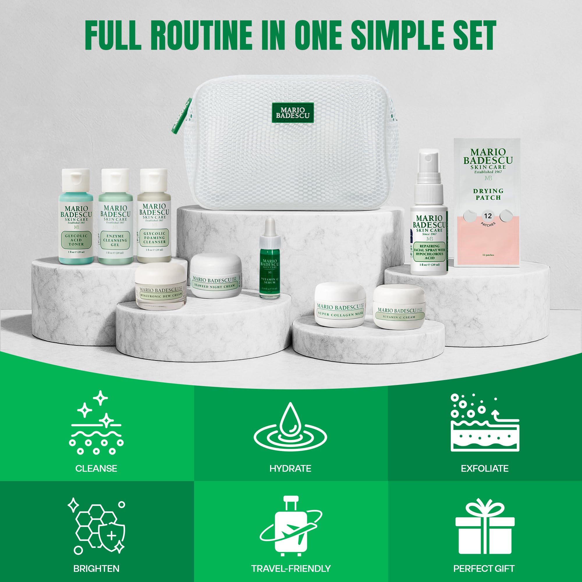 Mario Badescu HOCl spray bottle for soothing refreshment on skin