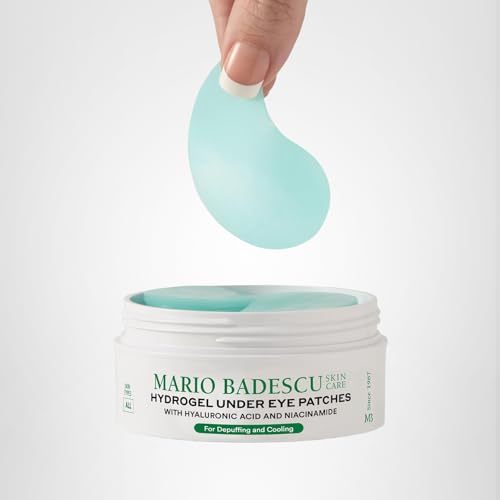 Mario Badescu hydrogel patches cruelty-free seal emphasizes ethical skincare.