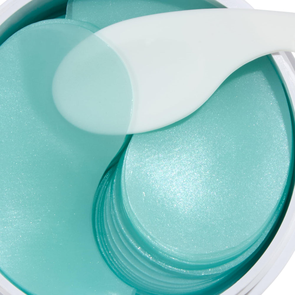 Mario Badescu hydrogel patches being applied illustrate quick, comfortable use.