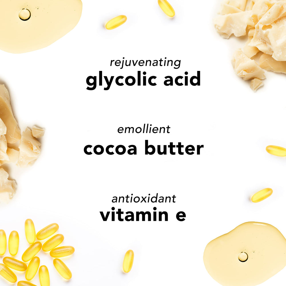 Mario Badescu Glycolic Eye Cream bottle highlighting vitamin E antioxidant care.