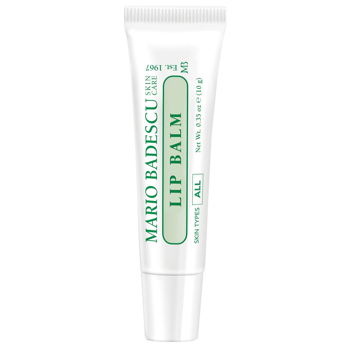 Bálsamo labial Mario Badescu con aceite de coco, hidratación profunda.