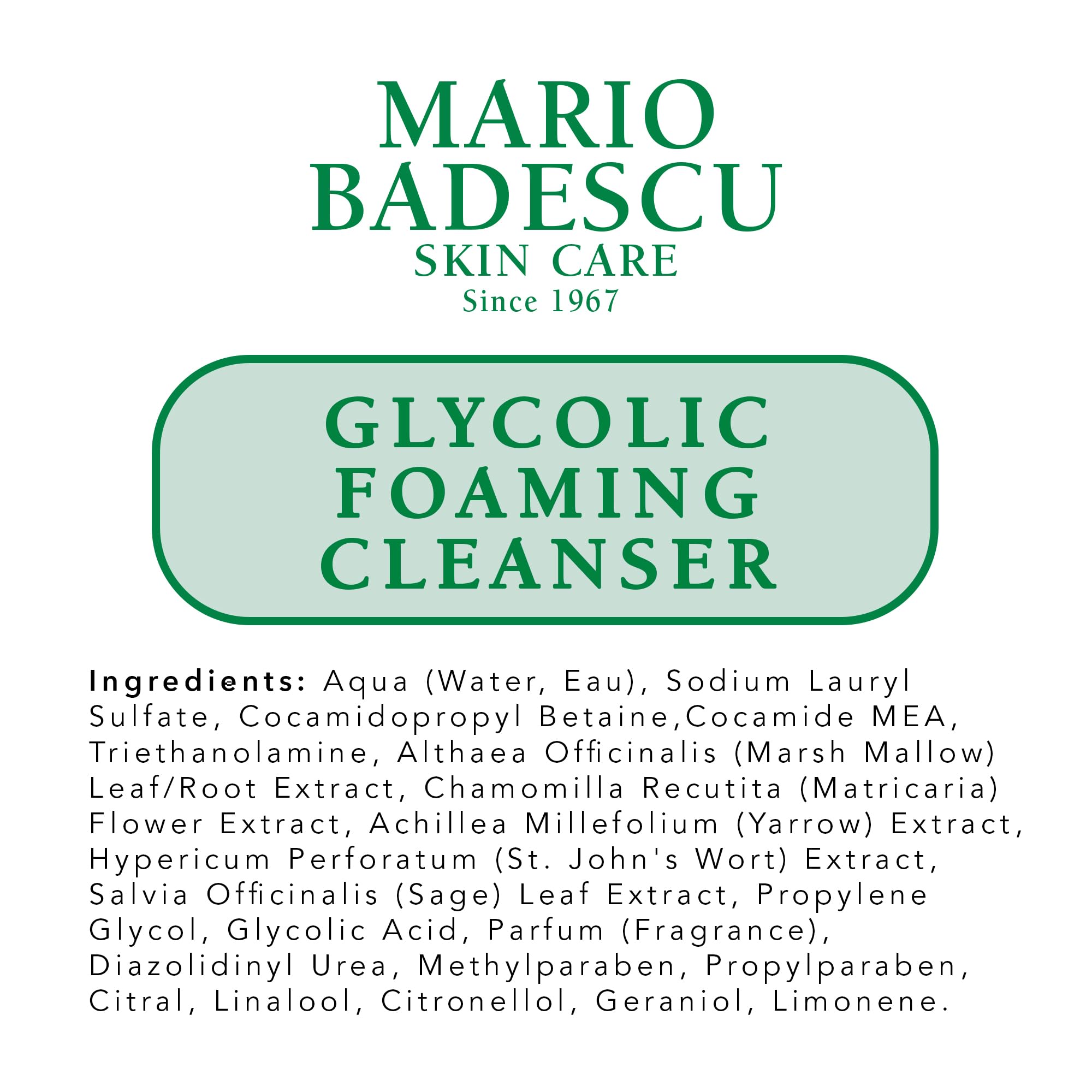 Mario Badescu Glycolic Foaming Cleanser: piel equilibrada y limpia tras cada uso.