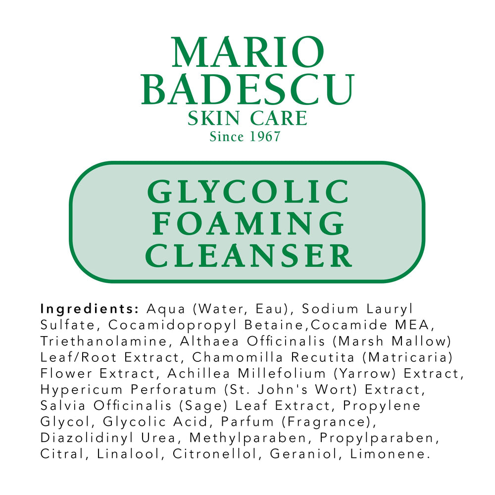 Mario Badescu Glycolic Foaming Cleanser: piel equilibrada y limpia tras cada uso.