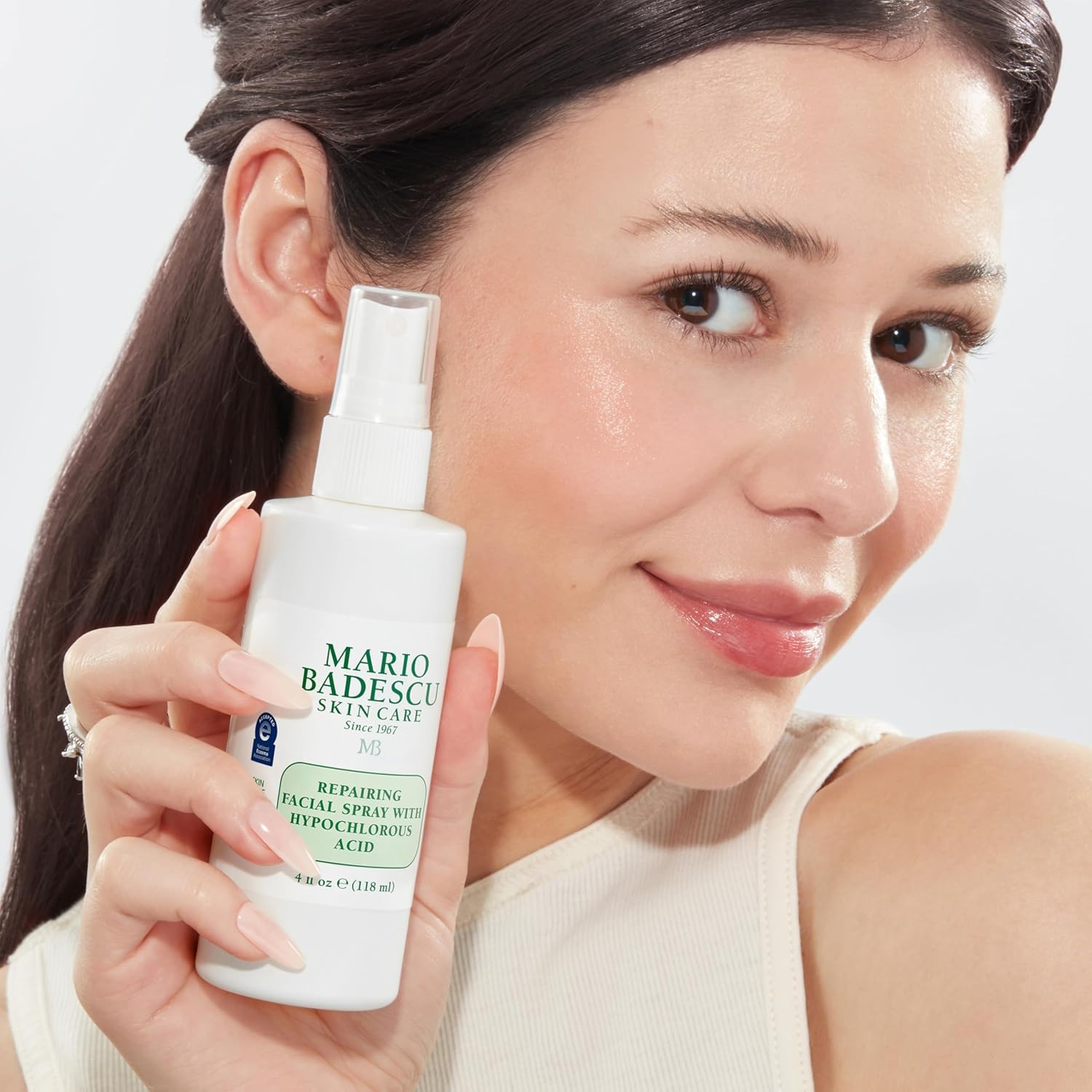 Mario Badescu Repairing HOCl Face Spray travel kit ready for on-the-go use.