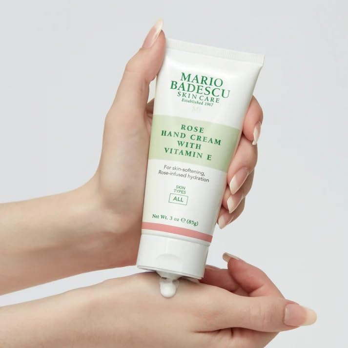 After washing hands, Mario Badescu Rose Hand Cream delivers quick hydration.