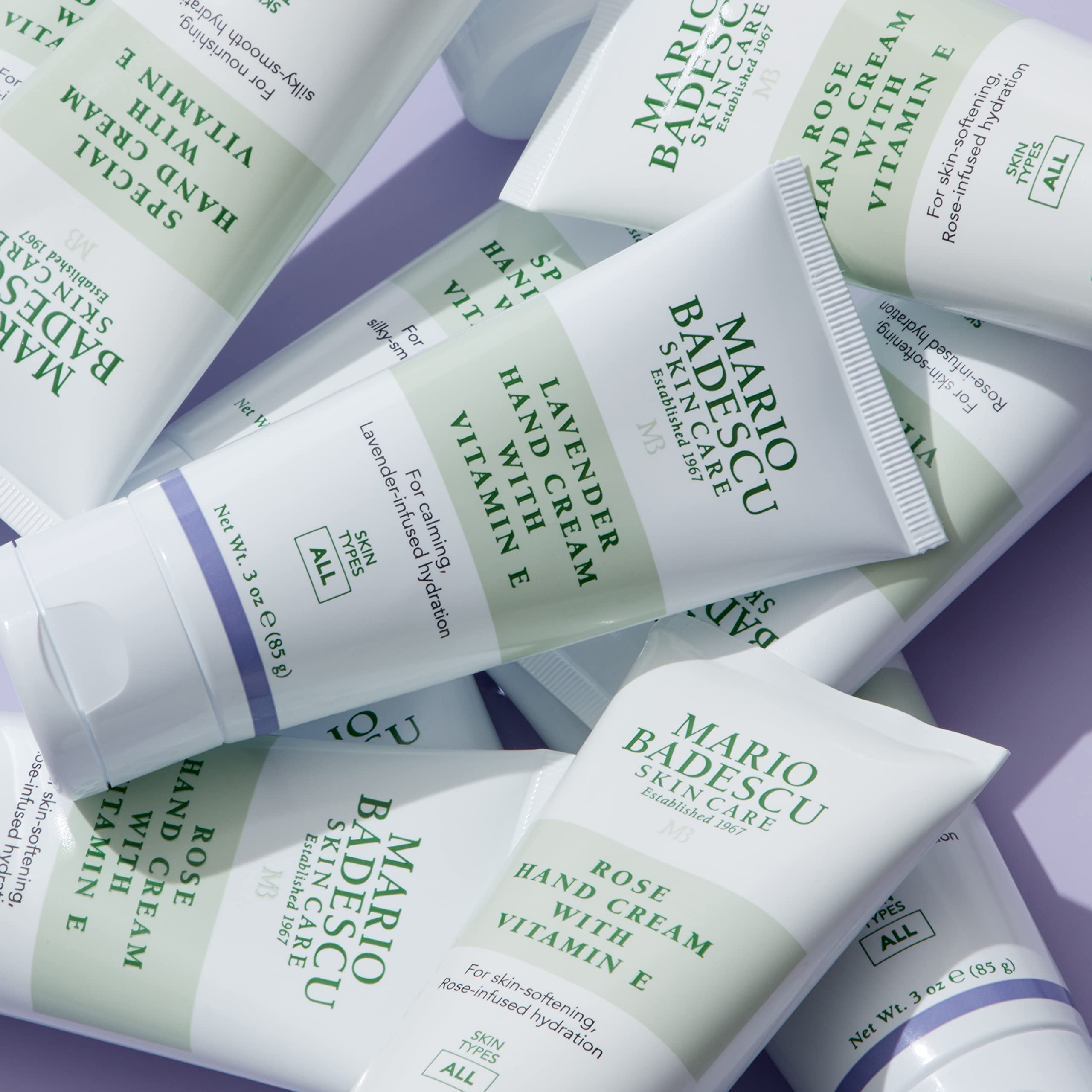 Applying Mario Badescu Rose Hand Cream for fast moisture and soft hands.