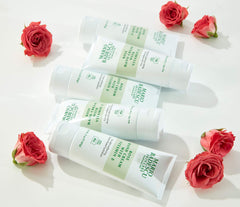 Rose infusion detail of Mario Badescu hand cream emphasizes moisture balance.