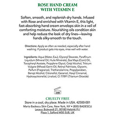 Close-up of texture highlights silky, non-greasy finish on the Rose Hand Cream.