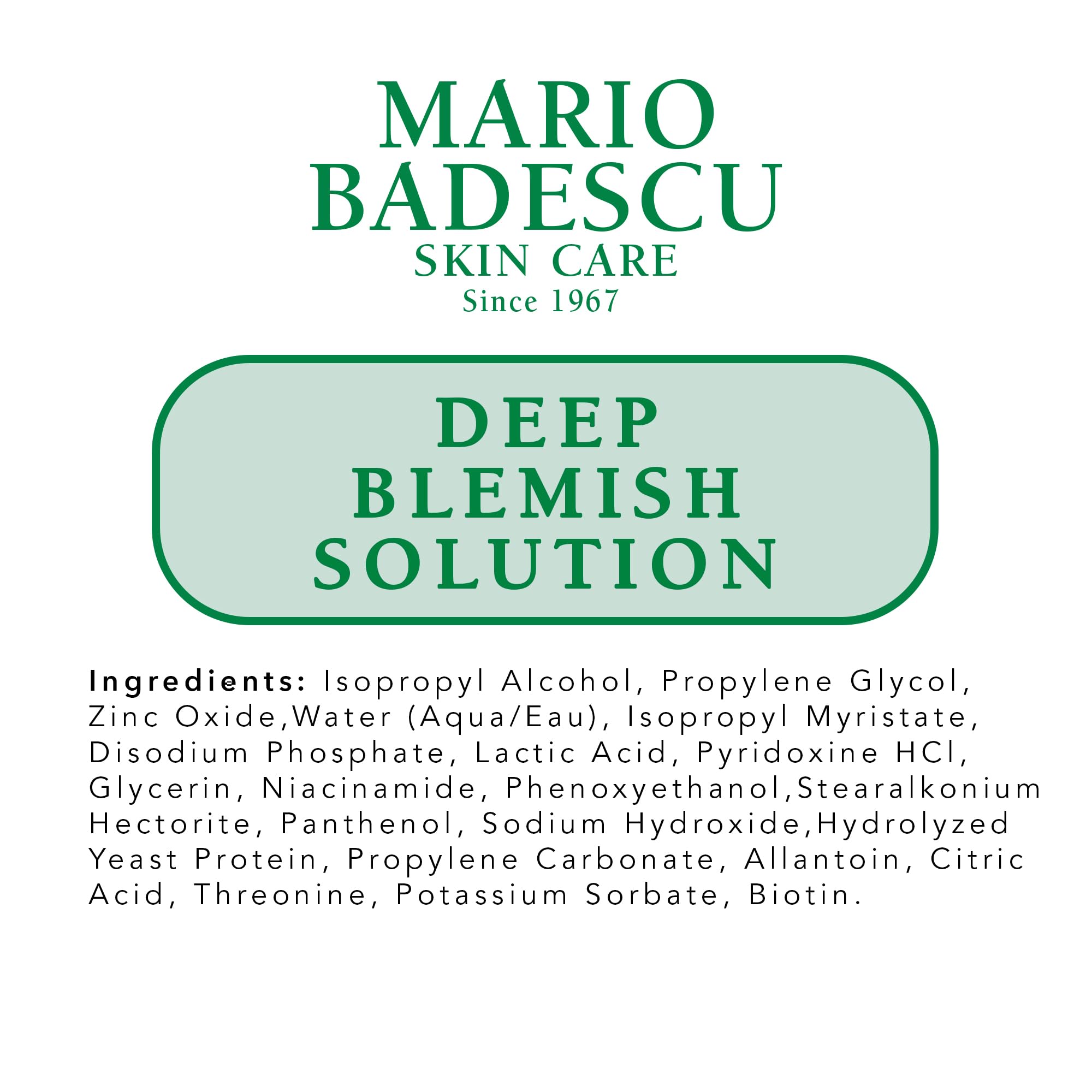 Mario Badescu Solución Profunda: libre de fragancias sintéticas para piel sensible