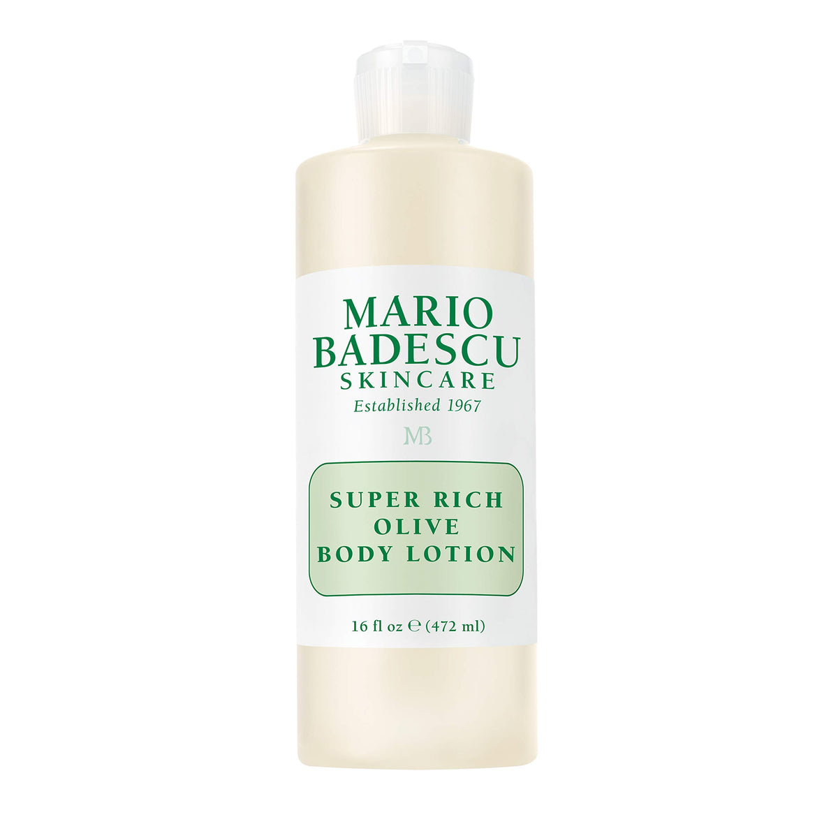 Mario Badescu Super Rich Olive Body Lotion bottle for daily hydration and soft skin.