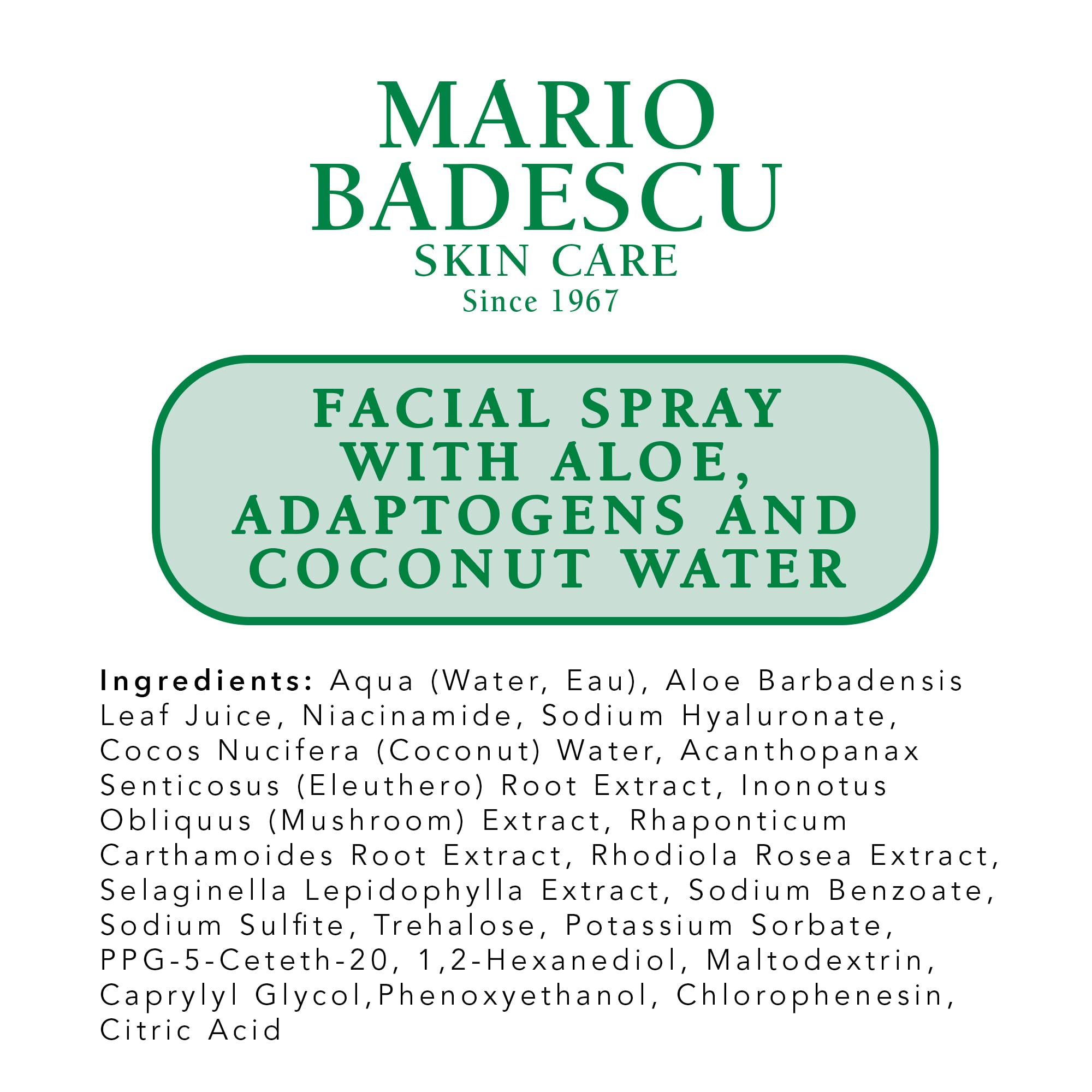 Mario Badescu uso post-maquillaje para un acabado brillante y fresco