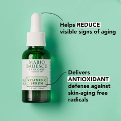 Dropper dispensing serum demonstrates controlled application of antioxidant formula