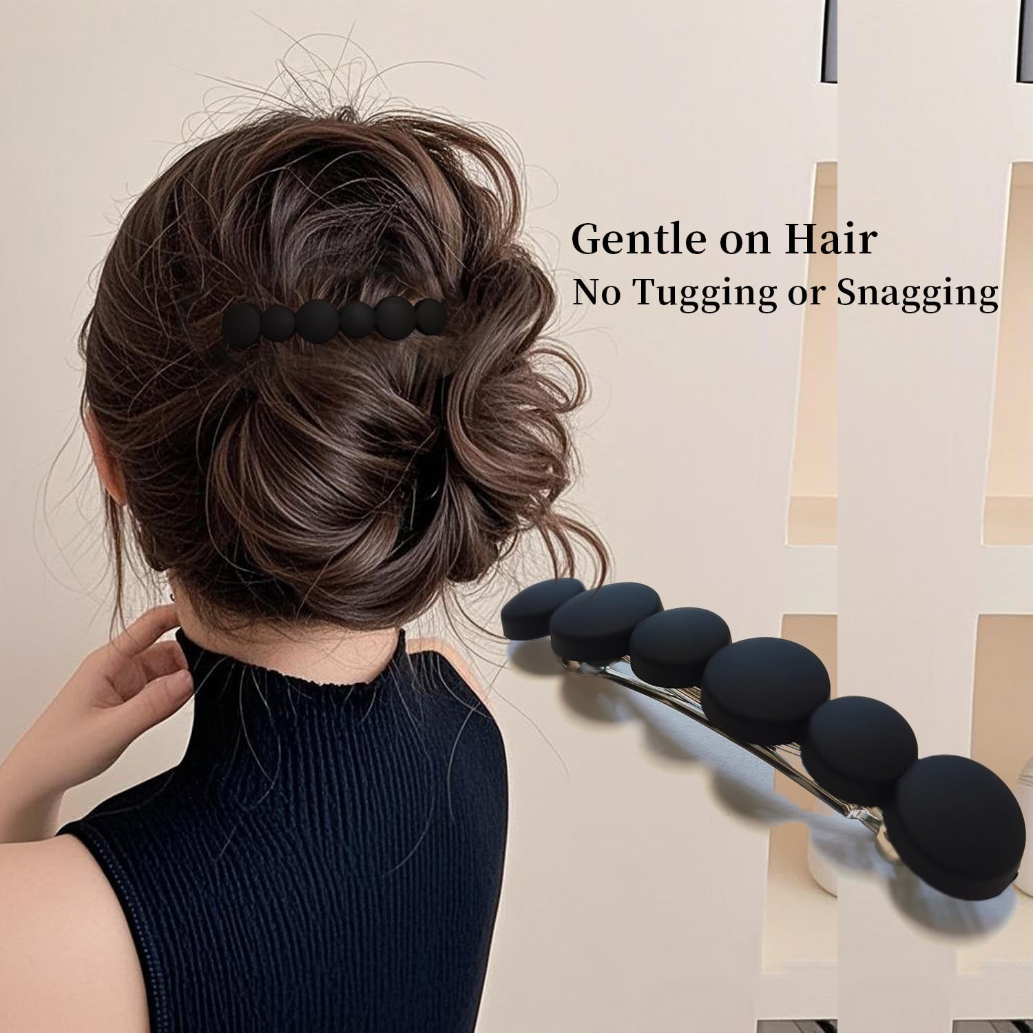 Markuii secure-clasp barrette keeps hair in place all day
