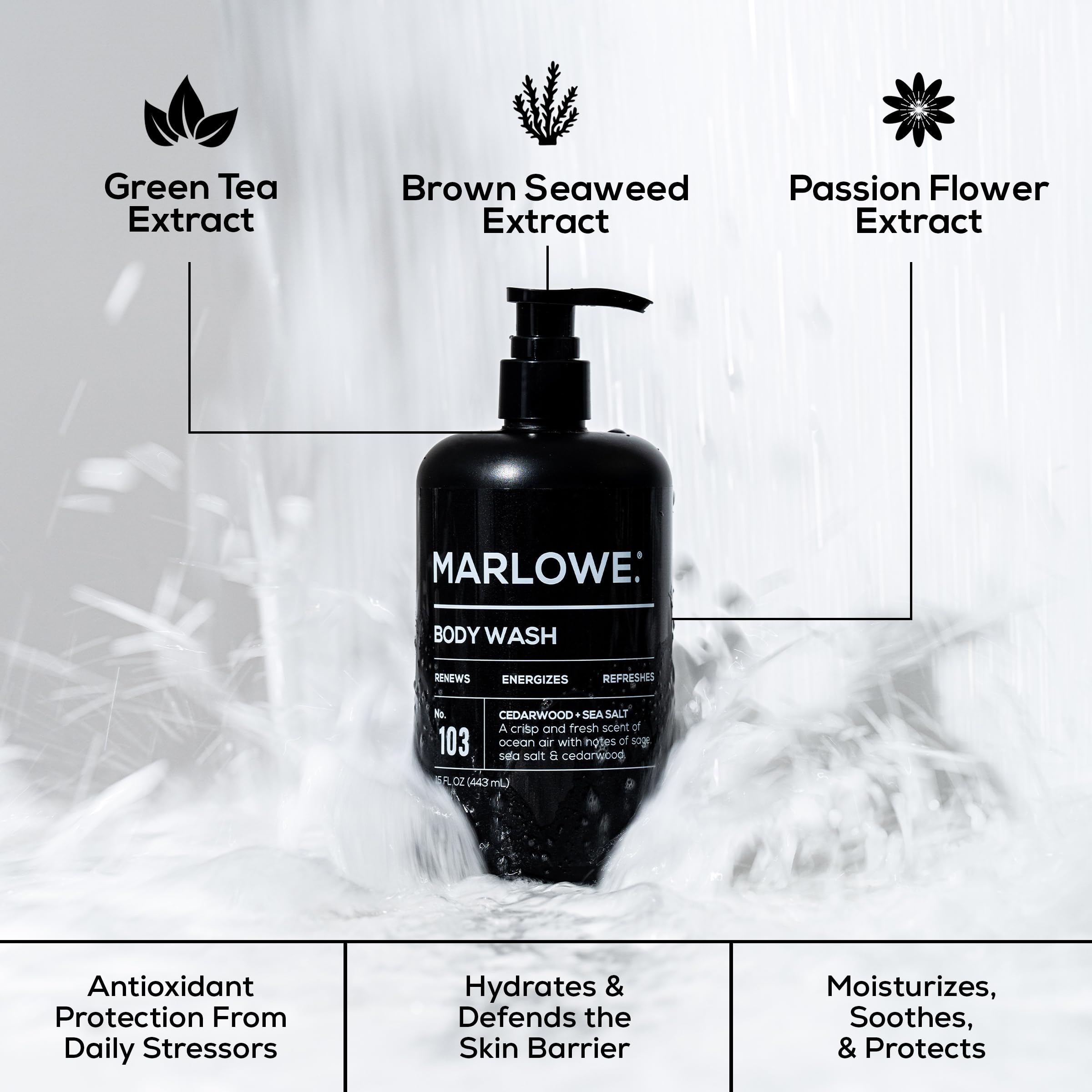 MARLOWE No. 103 Ducha energizante ofrece sensación vigorizante tras el lavado