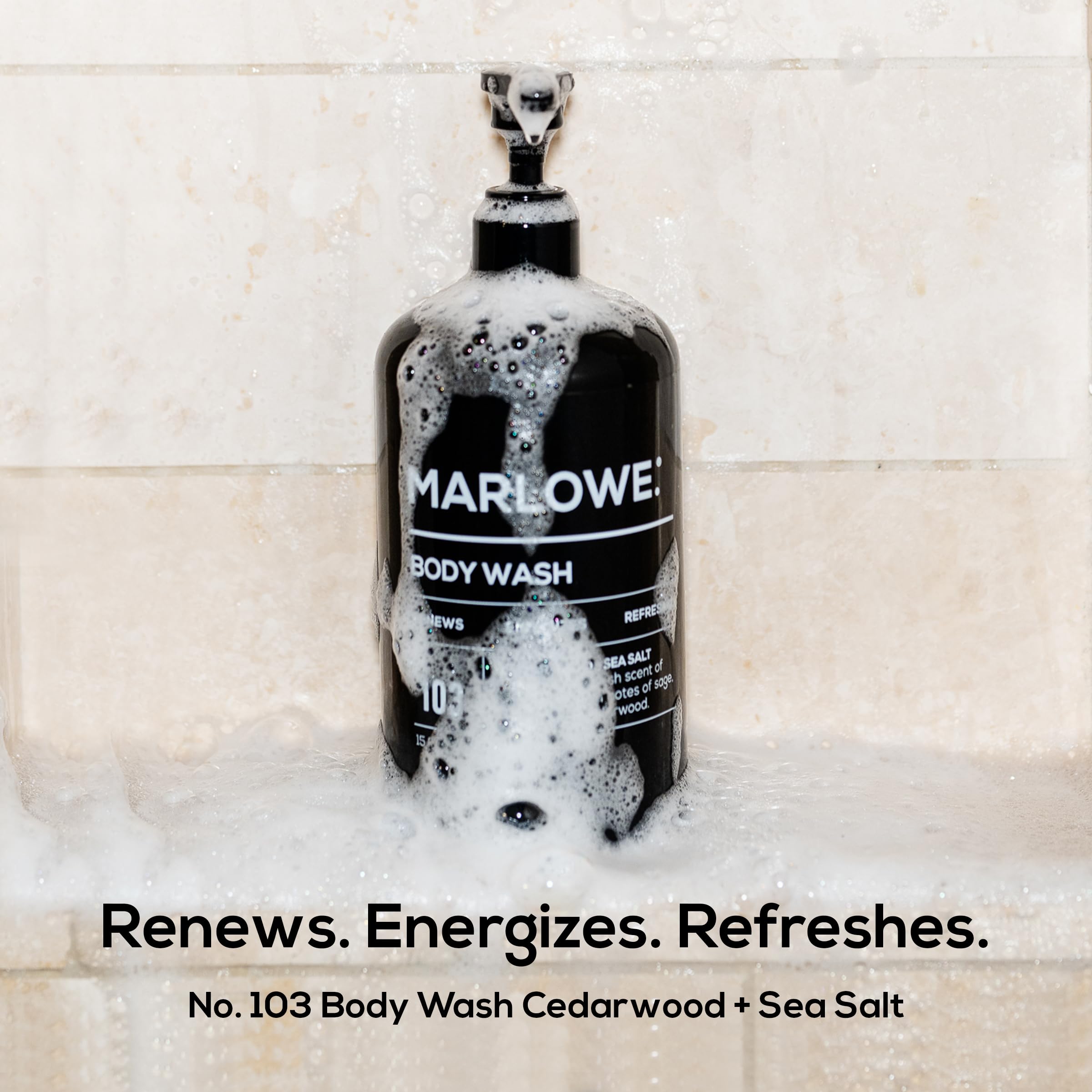 MARLOWE No. 103 Notas cedro y sal marina, aroma revitalizante