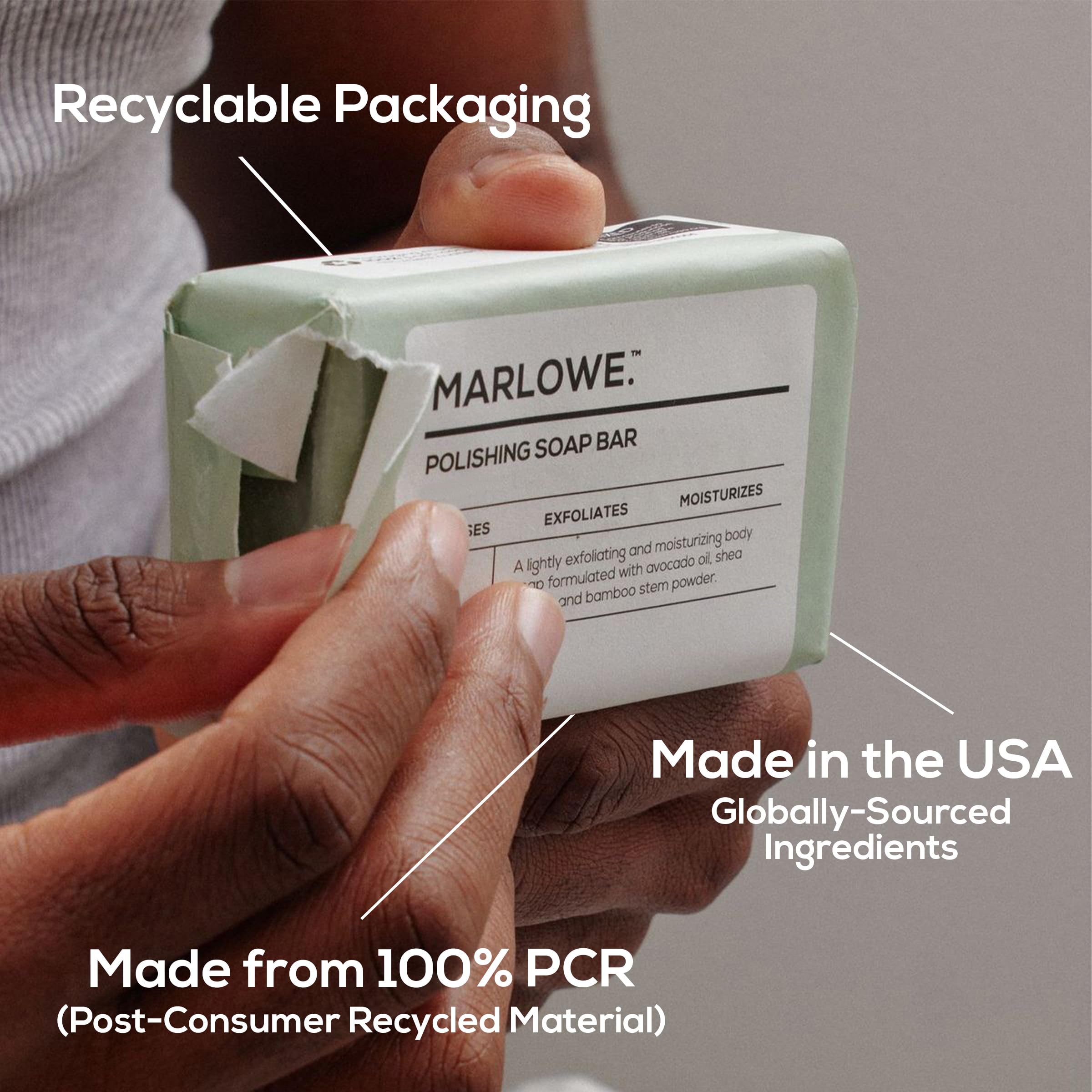 Envase ecológico de MARLOWE No. 108, reciclable y responsable